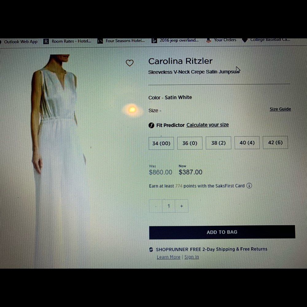 Carolina Ritzler  Satin Jumpsuit